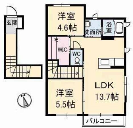 クレセオセブン（Ｓ）の物件間取画像